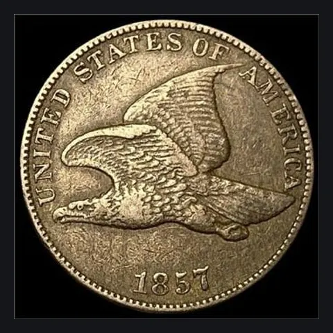 1857 Flying Eagle cent, lot 90201 in the September 14th to 16th coins and estates auction