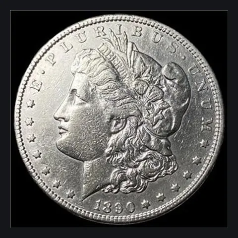 1890-CC Morgan silver dollar, lot 91102 in the September 17th to 20th Austin Architect coin auction