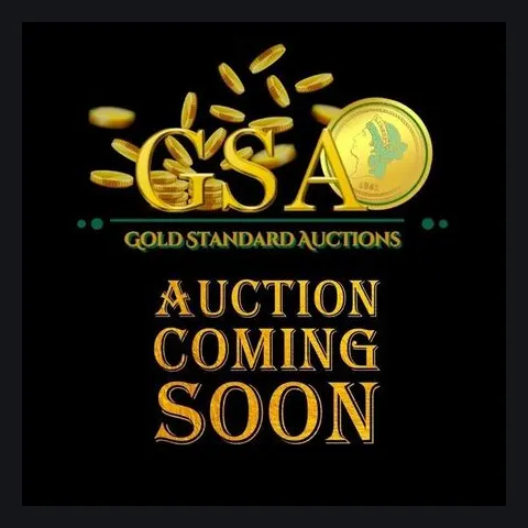 Gold Standard Auctions coming-soon card for the September 21st to 23rd coins and estates auction