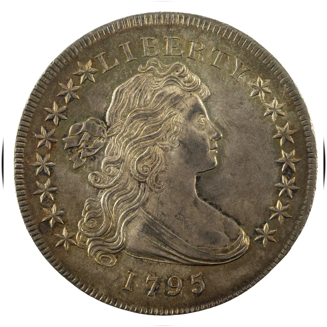 1795 Draped Bust silver dollar, obverse