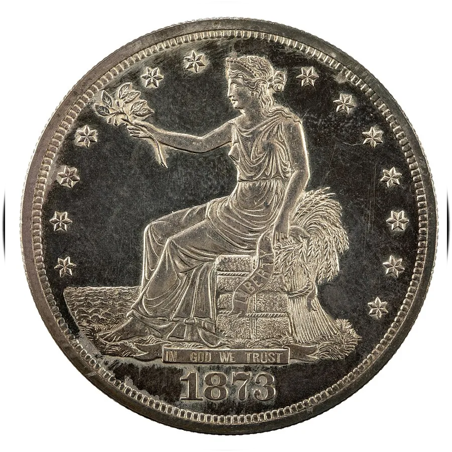 1873 Trade dollar, obverse