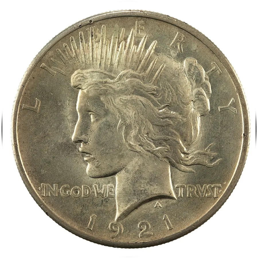 1921 Peace dollar obverse with the Liberty portrait